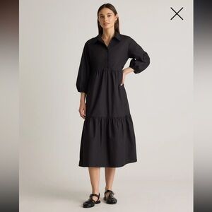 Quince NWT tags 100% Organic Cotton Poplin Midi Tunic Dress